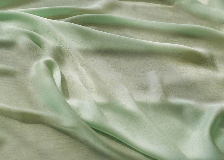 Tissu mousseline jacquard Tencel : infroissable, bleu turquoise, matériau de couture