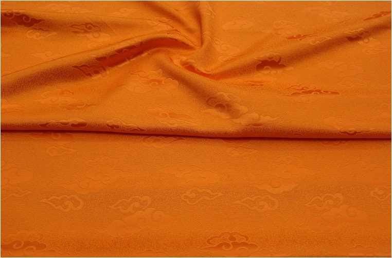 Cloud Brocade Fabric: Silk Rayon Jacquard, Costume Dress Material