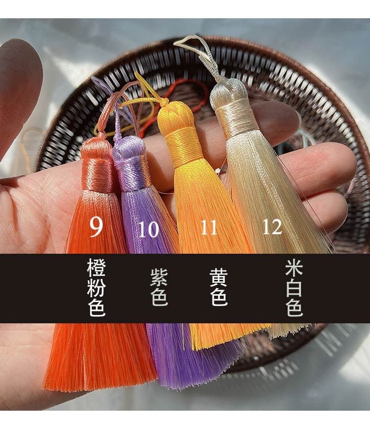 Handmade Rayon Tassel: Antique Purse & Curtain Decor (8cm)