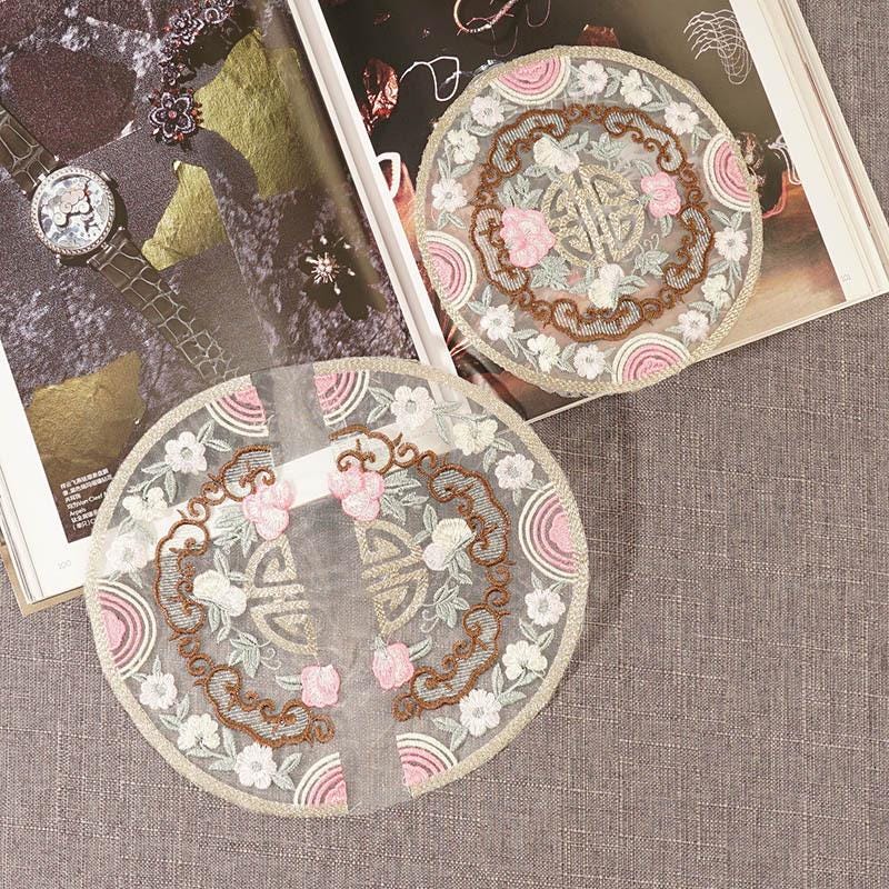 Organza Floral Embroidered Patch: Ethnic Style Clothing Decor