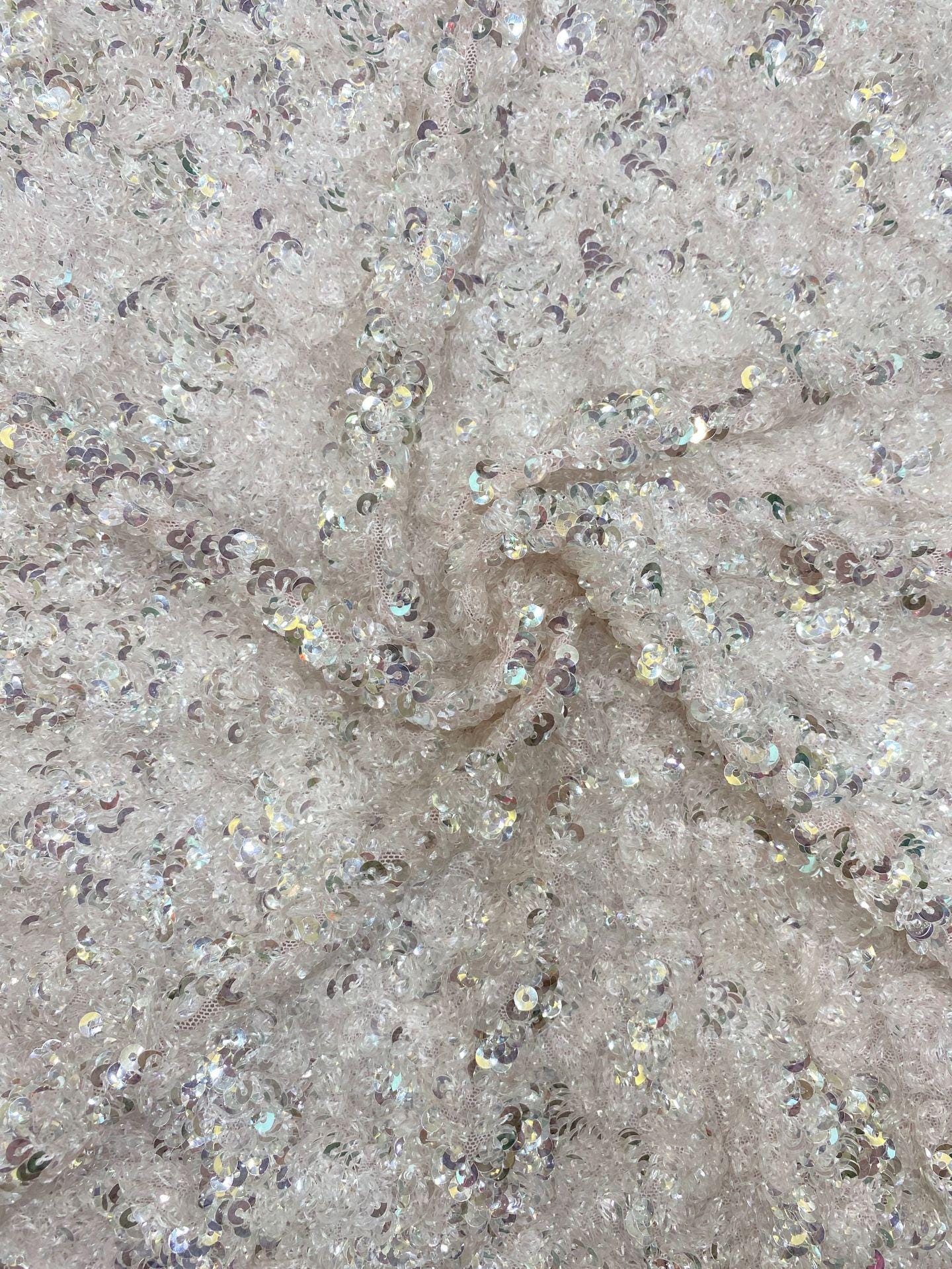 Gradient Sequin Embroidery Fabric, Prom Dress, Doll Making, Sewing, DIY (43"W)