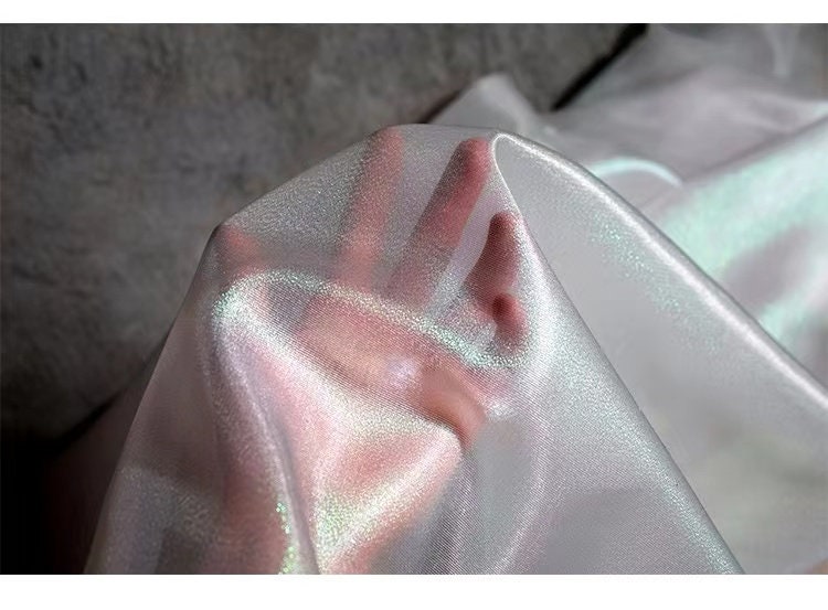 Iridescent Organza Fabric: Two-Tone Symphony Stiff Polyester, 59" Wide