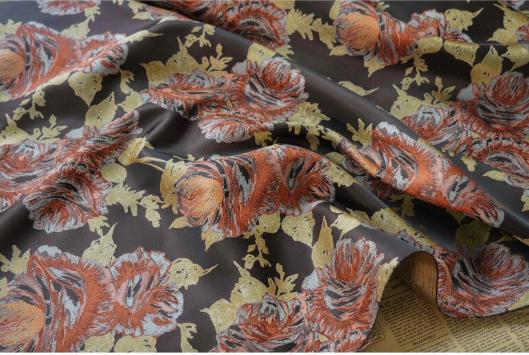 Floral Jacquard Woven Fabric: Upholstery, Costume, & Decor (59"W)