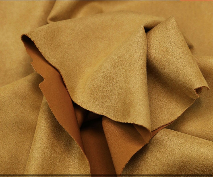 Tissu extensible en imitation daim : mélange de polyester et d’élasthanne, largeur 147 cm