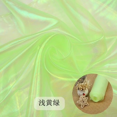 Iridescent Symphony Organza Fabric: Shimmering Crush Fabric, 59" Wide, Costume & Decor