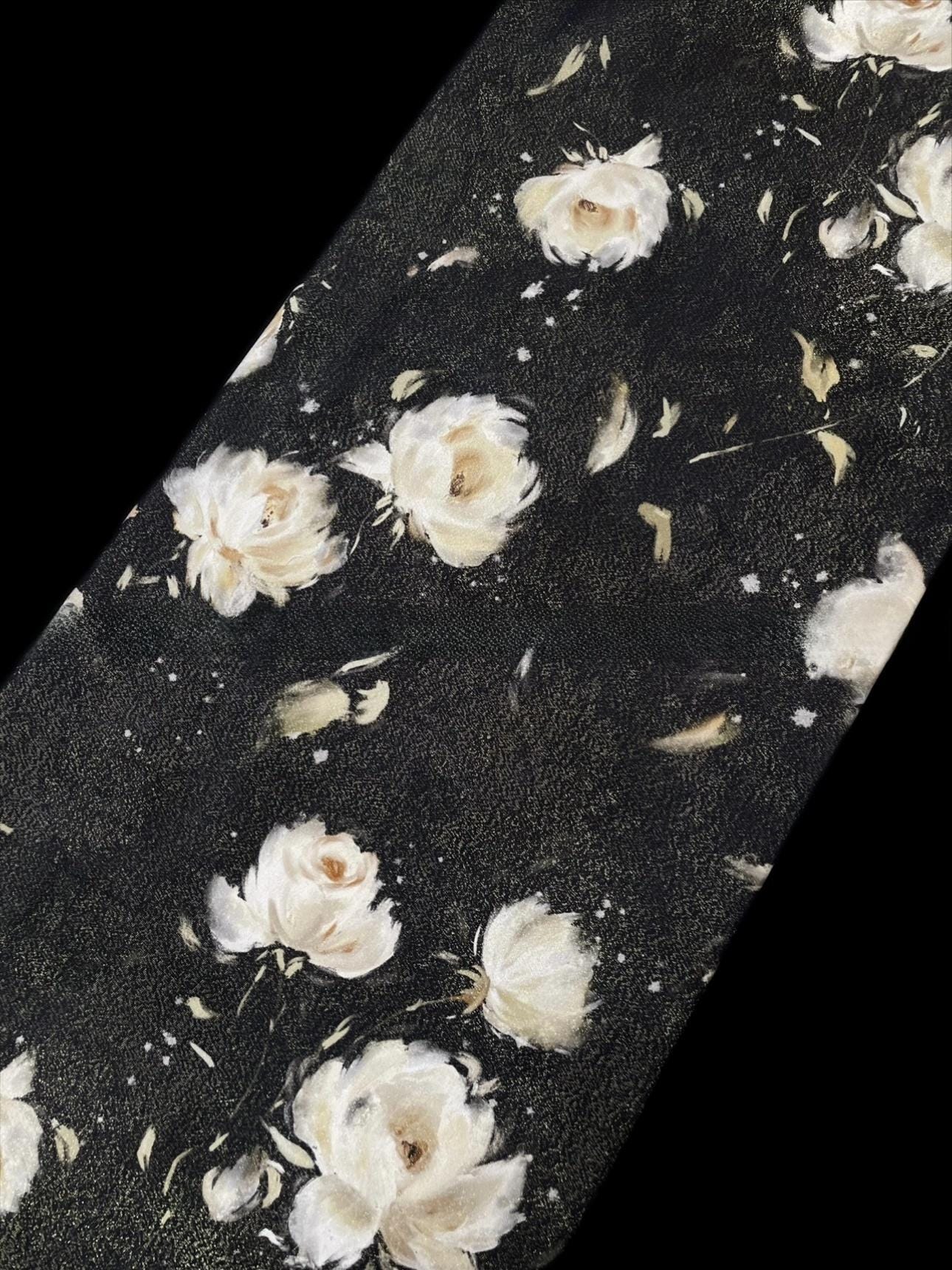 Floral Brocade Fabric: Gold Printed Viscose Jacquard for Cheongsam, Hanfu - 55"W