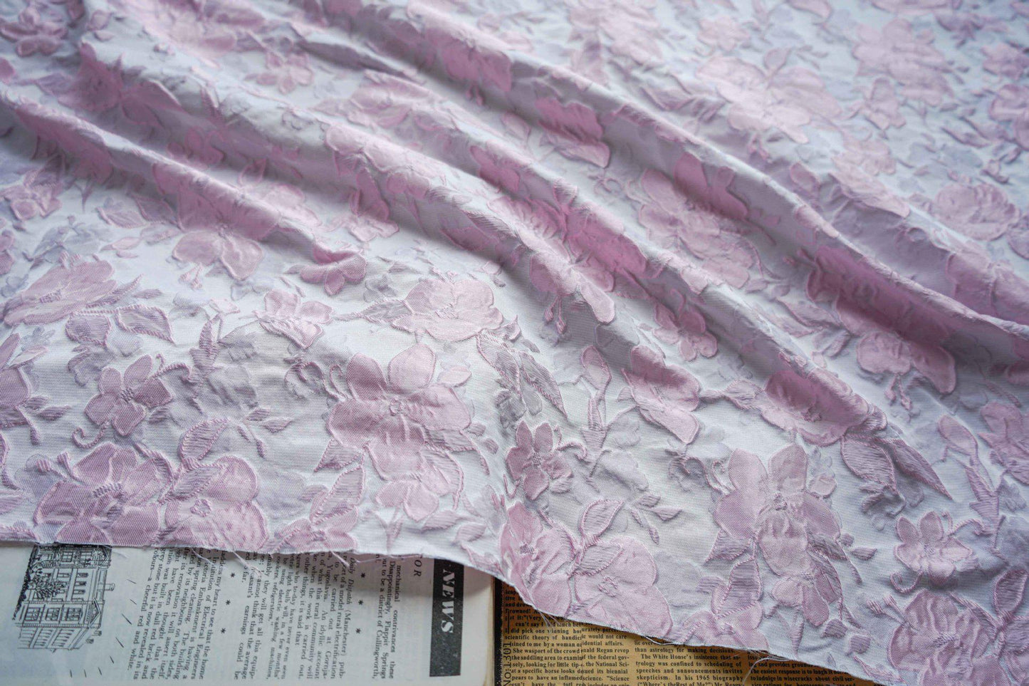 Gold Thread Jacquard Fabric: 3D Oil Painting Texture, Upholstery & Dress Sewing, 55" Wide