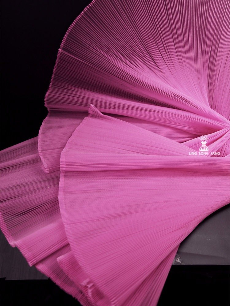 Pleated Hard Yarn Tulle Fabric: 59" Wide Designer Material - Poppylollipop