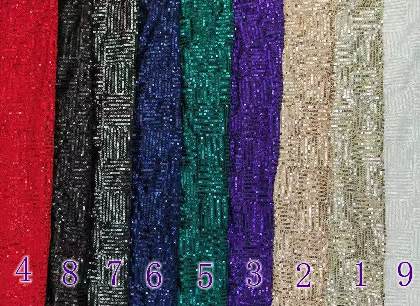 Sequin Lace Fabric: 3D Pleated Embroidery, 49" Wide, For Wedding & Prom