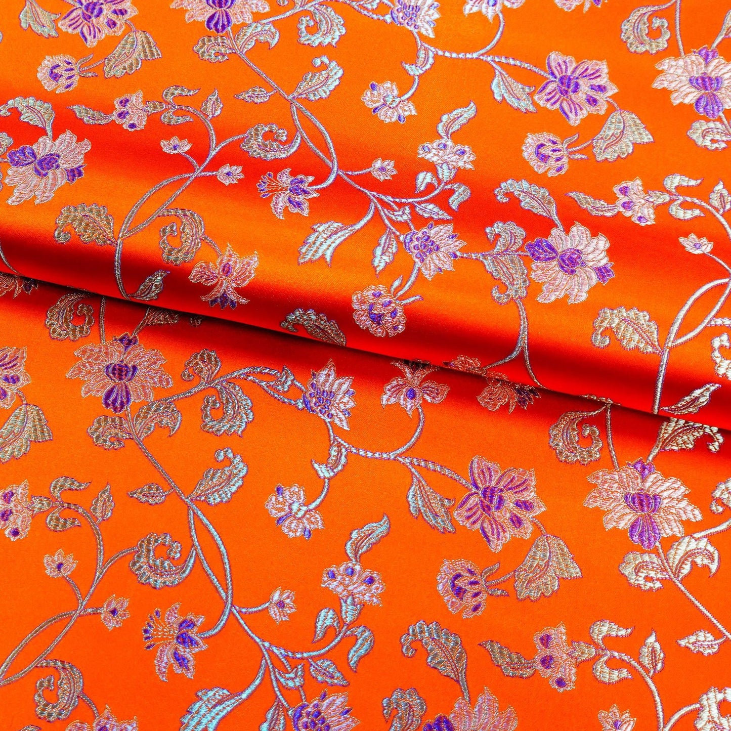 Floral Brocade Fabric: 45" Wide Rayon Nylon Blend