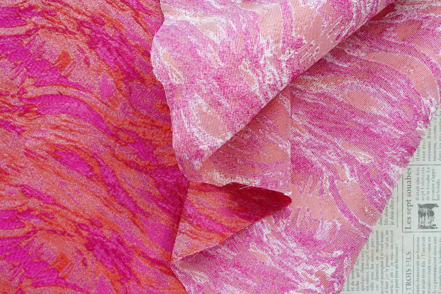 Abstract Embossed Jacquard Fabric: Retro Upholstery & Dress Sewing, 65" Wide