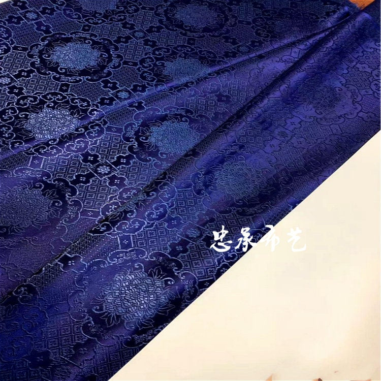 Black & White Metallic Silk Brocade Fabric: Traditional Upholstery, Quilting - By The Meter