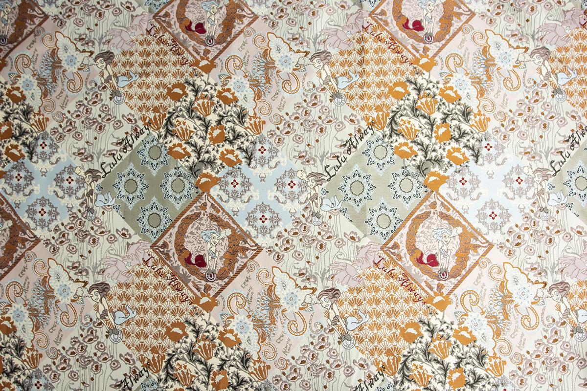 Floral Jacquard Fabric: 3D Texture Quilting Pattern, 55" Wide