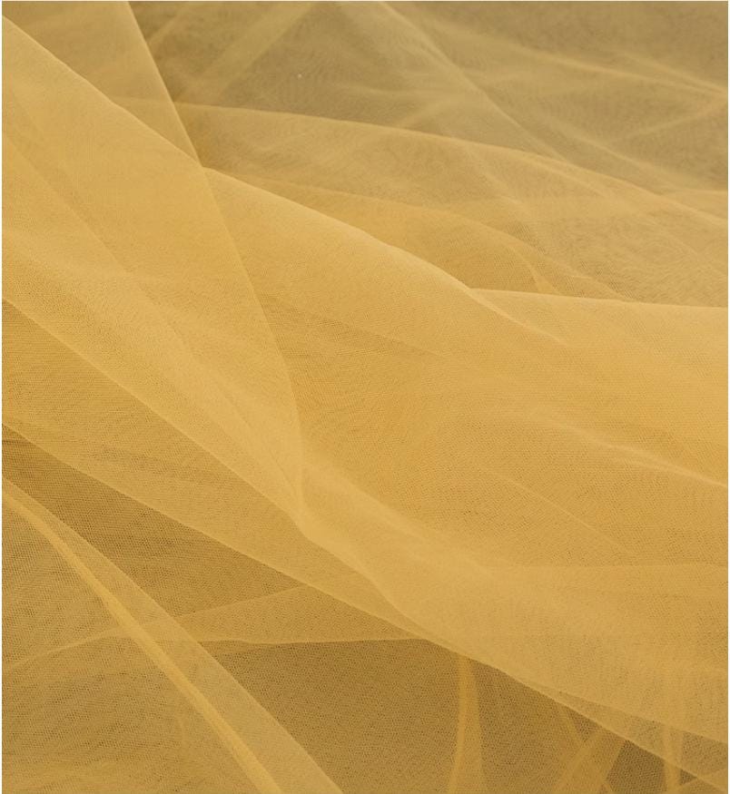 Yellow Sheer Mesh Fabric ��" Gauze for Draping & Decor
