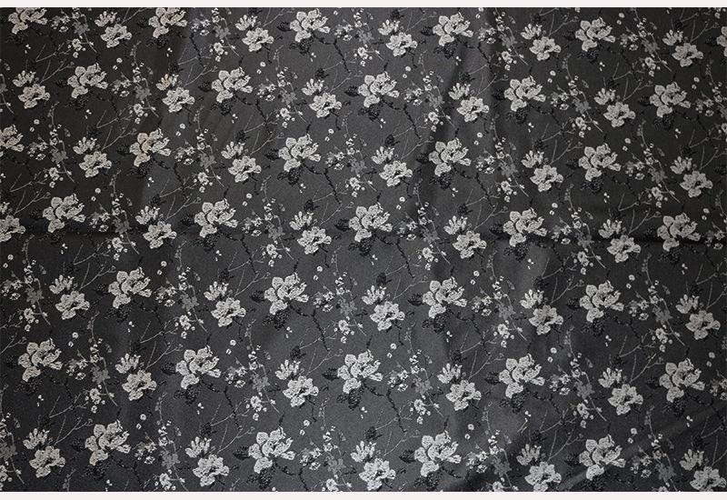 Floral Chinese Brocade Fabric: Rayon Jacquard, 55" Wide