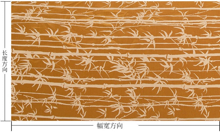 Tissu jacquard bambou oriental : polyester damassé 57 po de large, vendu au mètre