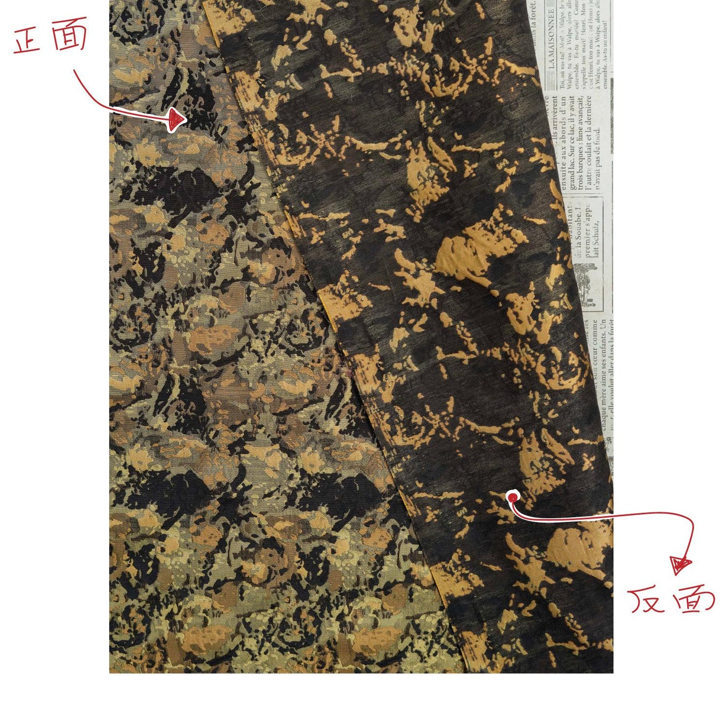 Abstract Irregular Camouflage Textured Jacquard Fabric ��� Unique Pattern Upholstery & DIY Sewing Materi"Wide