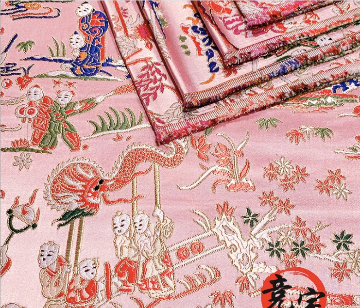 Tissu brocart jacquard à motifs floraux : matériau de couture traditionnel chinois