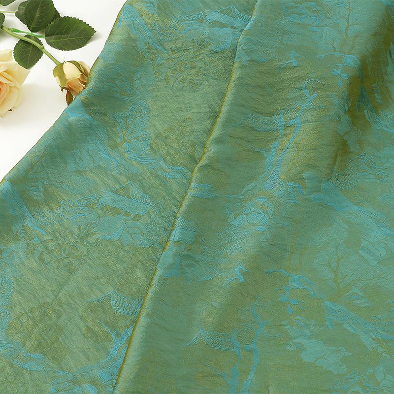 Tissu satiné léger couleur thé : 150 cm de large, pour ameublement, costumes et rideaux