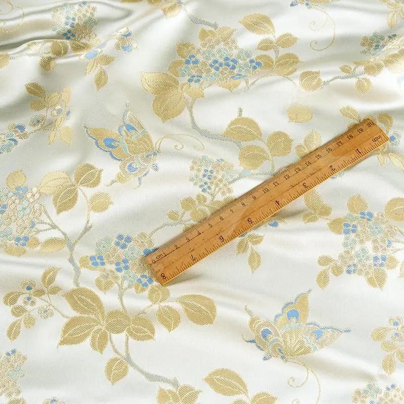 Butterfly Silk Brocade Fabric: 55"W Rayon Blend, Sewing & Upholstery