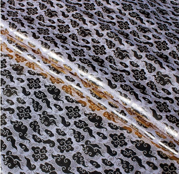 Cloud Brocade Fabric: Rayon Blend Jacquard, Costume Dress Material
