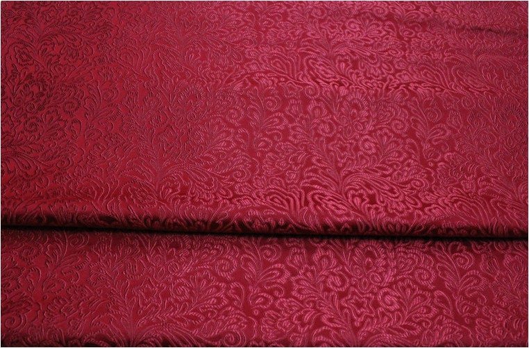 Phoenix Tail Brocade Fabric: Floral Chinese Silk (29.5 Inches Wide) - Poppylollipop