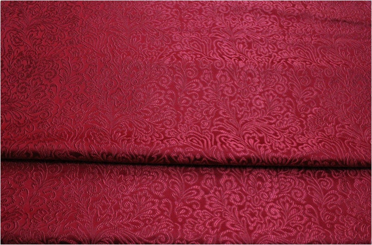 Phoenix Tail Brocade Fabric: Floral Chinese Silk (29.5 Inches Wide)