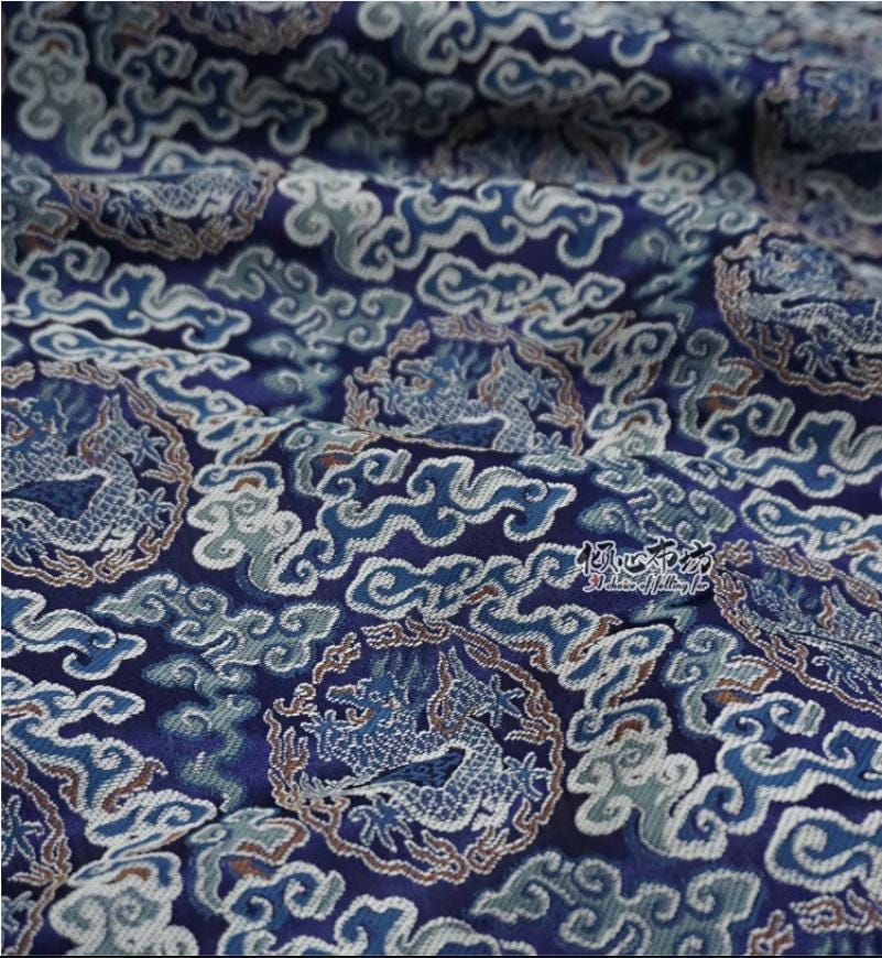 Silk Brocade Fabric: Chinese Song Dynasty Style, 29.5" Wide