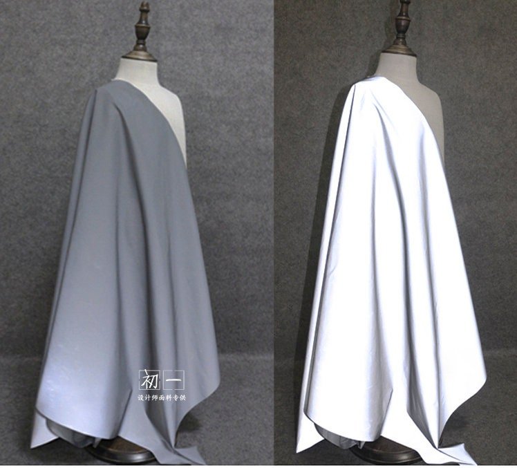 High Visibility Reflective Fabric: Silver Luminescent Polyester - Poppylollipop