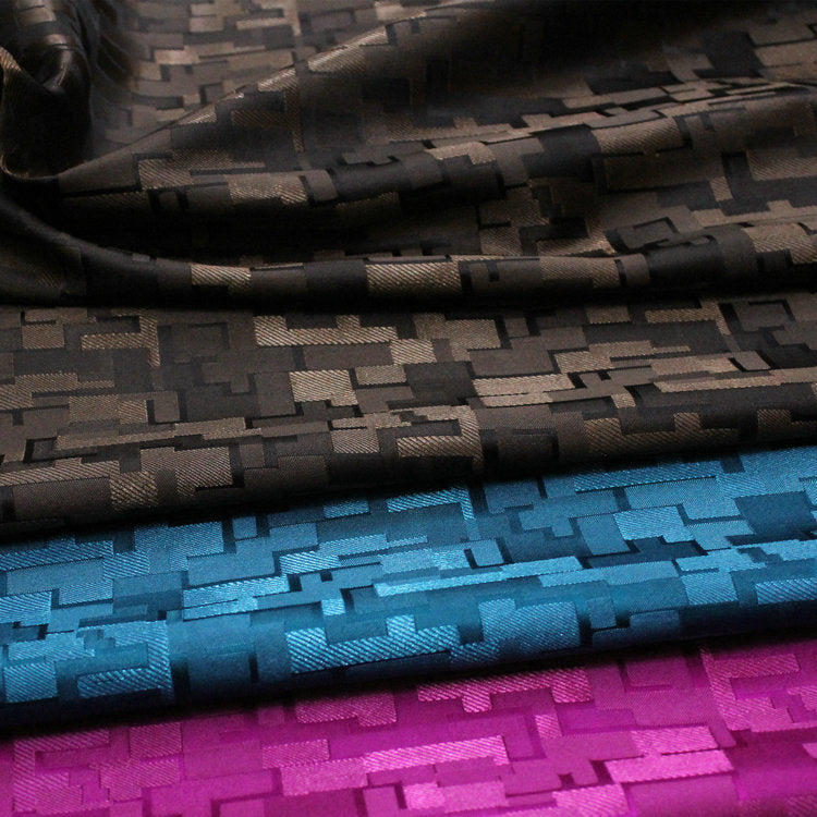 Handmade Silk Brocade Fabric: Fret Pattern Cheongsam Qipao Material