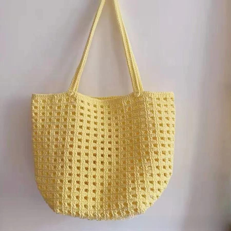 Sac au crochet gaufré tissé à la main : Kit de laine fait main à faire soi-même