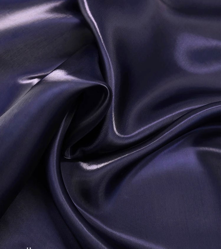 Crystal Silk-Satin Fabric: Water-Shine Metallic Luster, 57" Wide