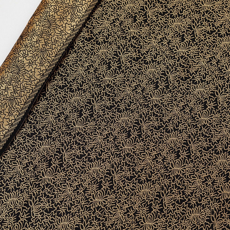 Nishijin Reversible Gold Damask Brocade Fabric: 29.5" Wide