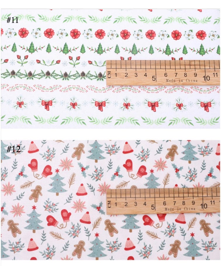 Christmas Santa 'Ho Ho' Print Cotton Fabric: Holiday Sewing, Costume, Decor