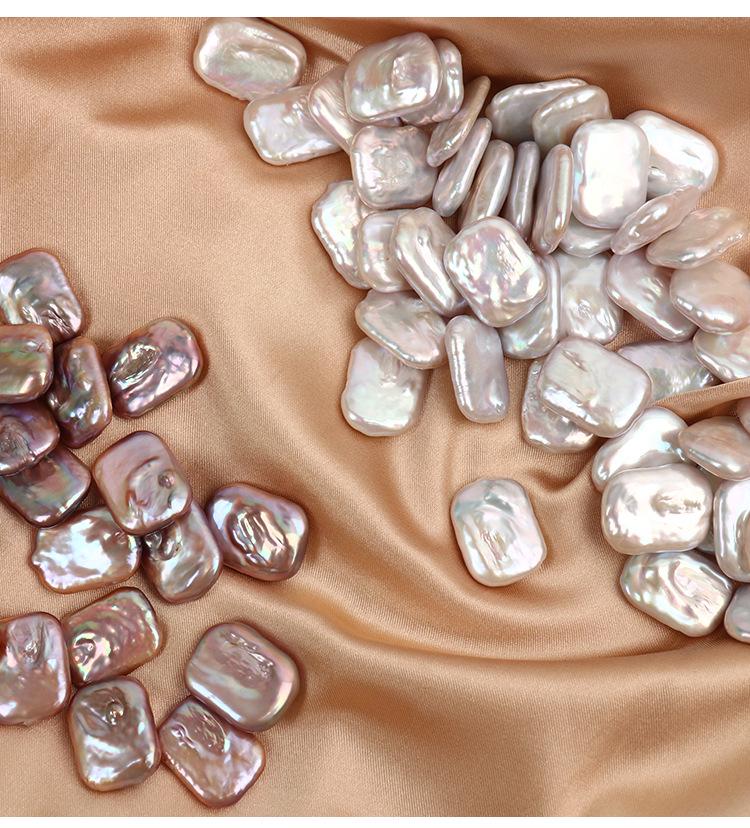 Perles carrées baroques en perles : Création de bijoux DIY à haute brillance