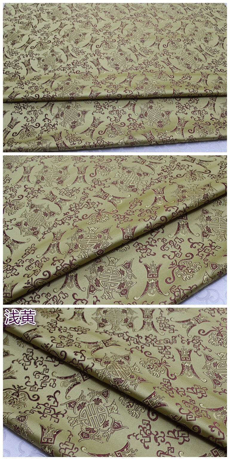 Floral Jacquard Brocade Fabric: Chinese Style Dress/Curtain Material