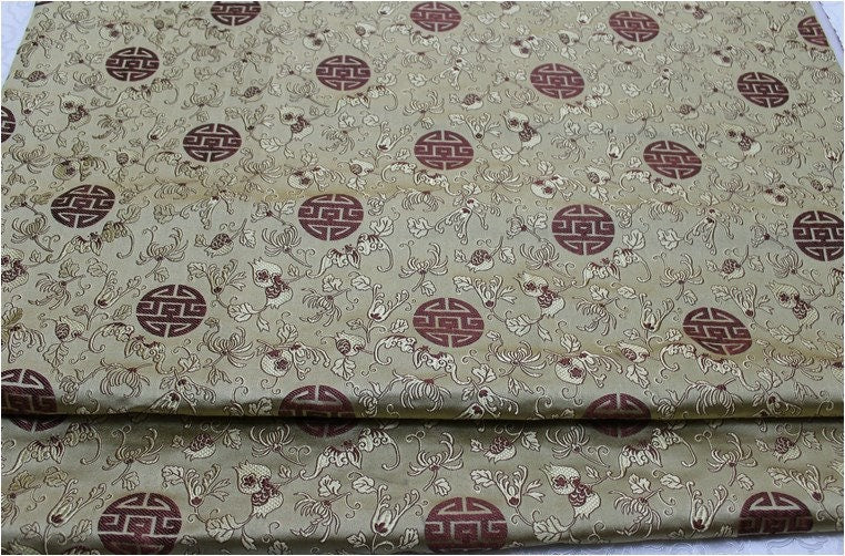 Floral Jacquard Brocade Fabric: Traditional Chinese Style (29.5" Wide)