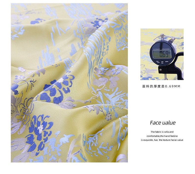 Tissu jacquard brocart oriental : Damas style palais (au mètre)