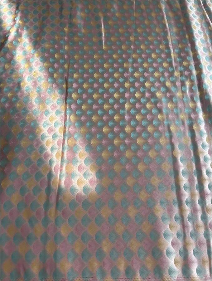 Layered Leaf Brocade Rayon Fabric: Antique Cheongsam Hanfu Style - Poppylollipop