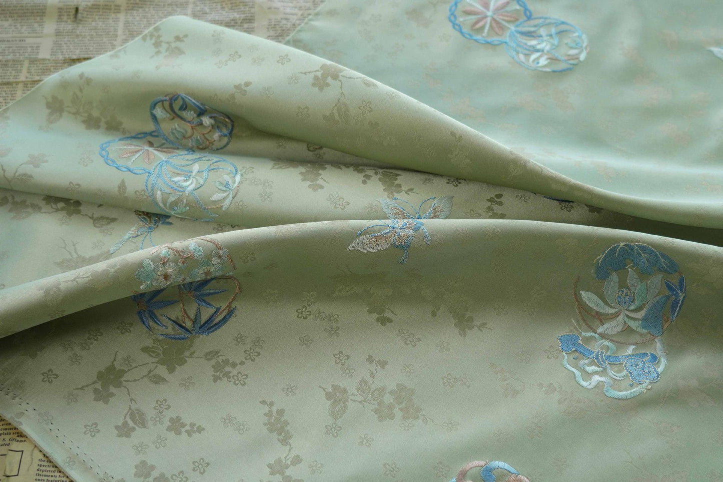 Emperor Brocade Fabric: 59" Tibetan Embroidery, Costume Decor