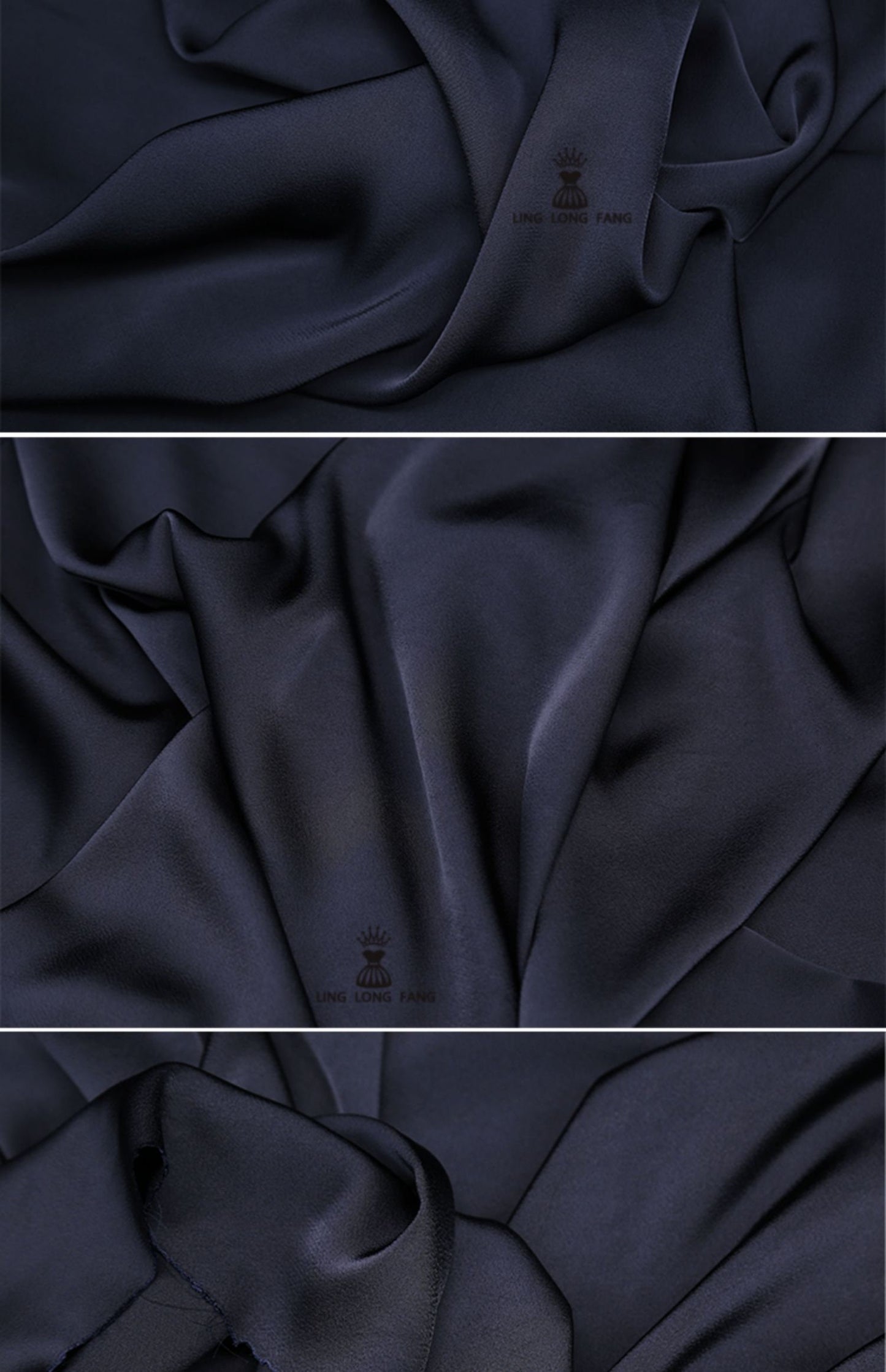 Tissu en satin de soie : couleurs unies, largeur 150 cm, tissu de luxe pour peignoir de mariage