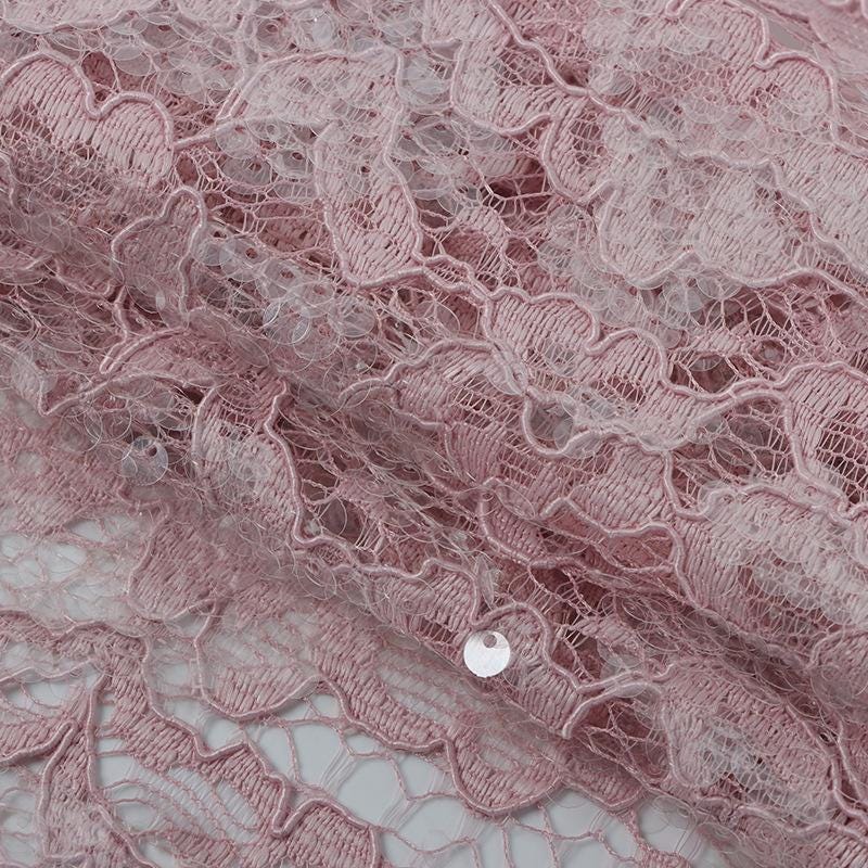 Tissu en dentelle brodée à paillettes 48 pouces : Mariage, Costume, Loisirs créatifs