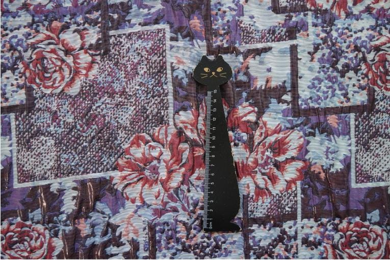 Floral Gold Thread Jacquard Fabric: 55"W Designer Upholstery