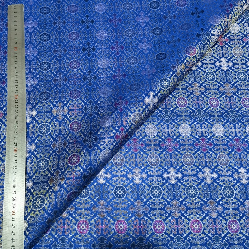 Mongolian Brocade Fabric: 59"W Rayon Cheongsam, Robe, Drapery