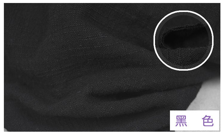 Linen Cotton Blend Fabric: Double Layer, 55" Wide, DIY Sewing