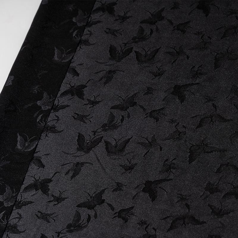 Tissu d'ameublement en rayonne jacquard satin damassé à motif papillon : largeur 59 pouces