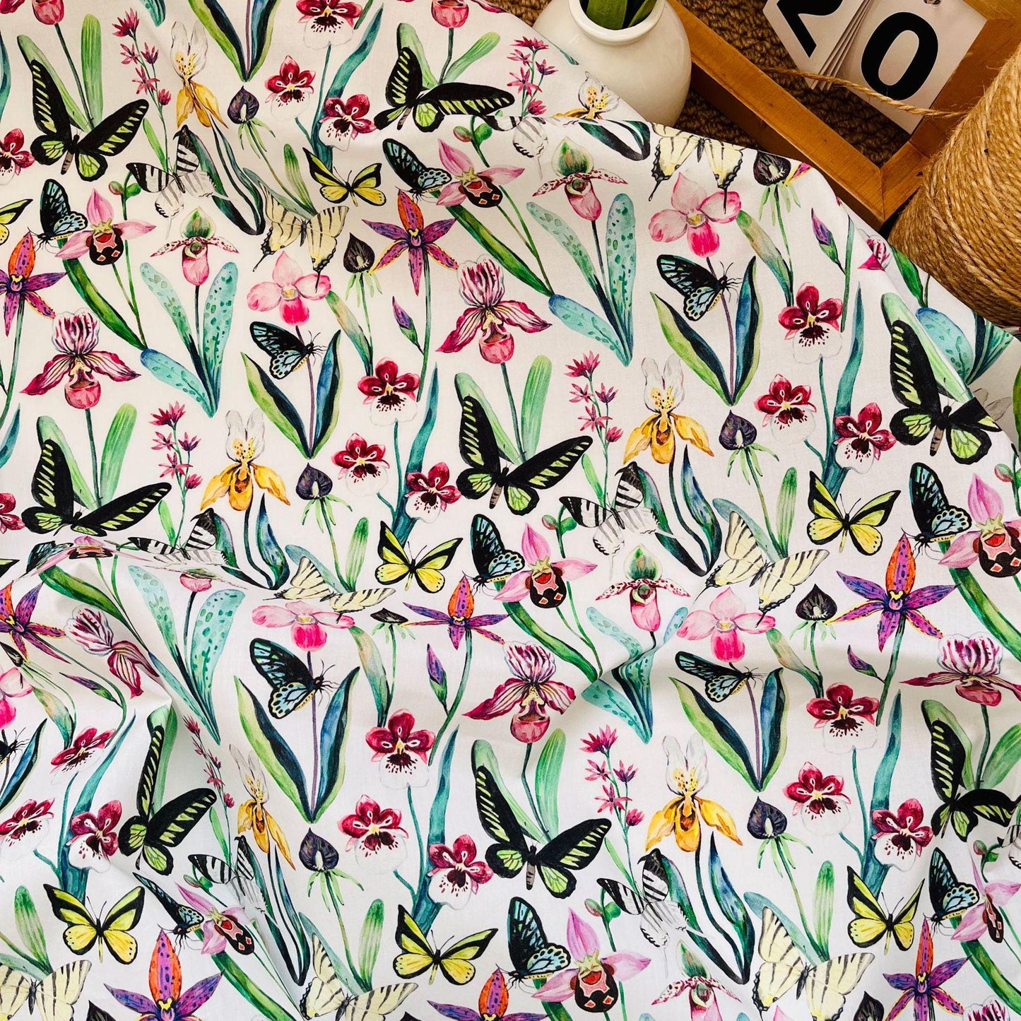 Hand Printed Cotton Sewing Fabric: Indian Quilting & Apparel