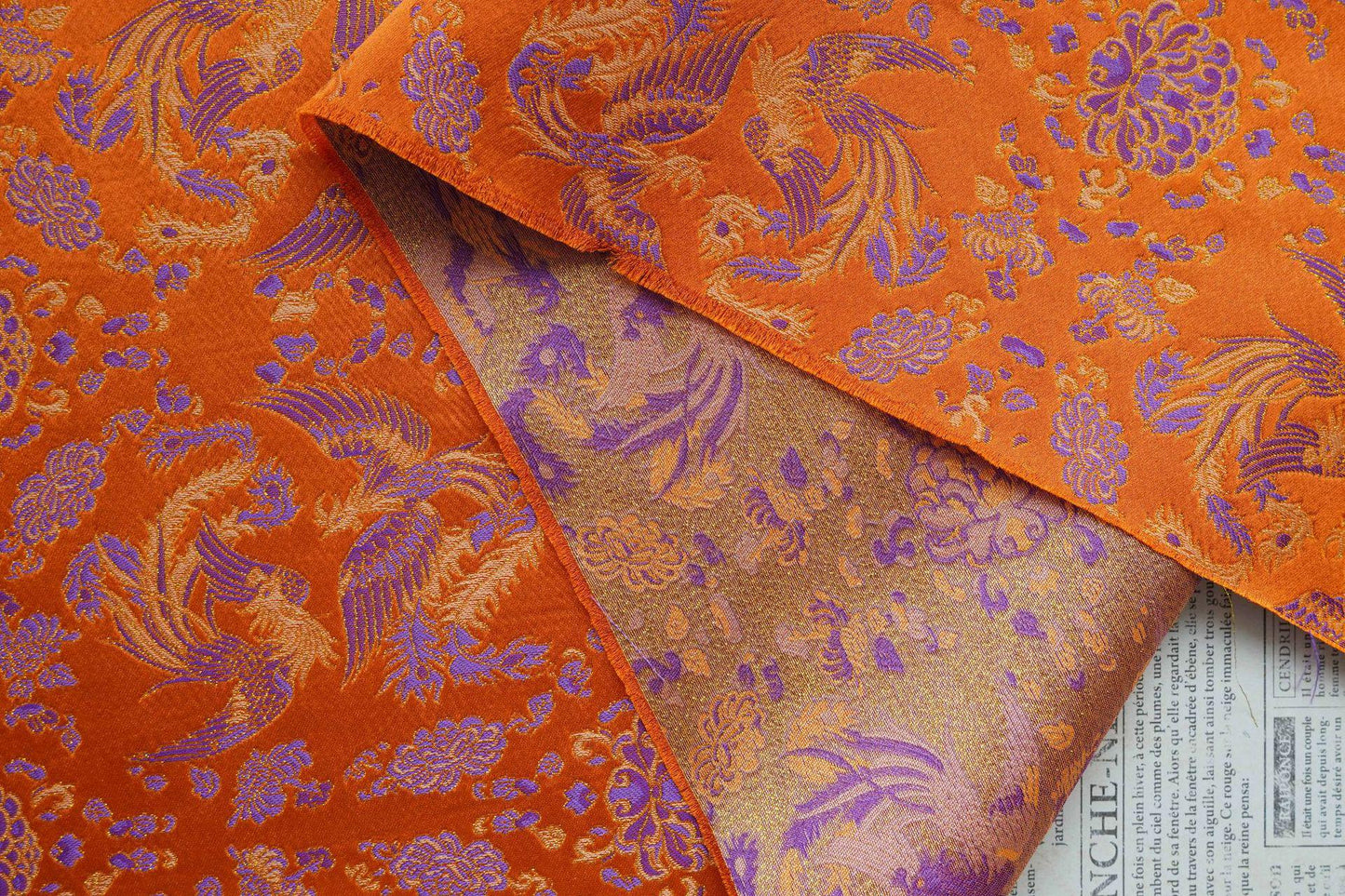 Elegant Song Brocade Jacquard Fabric: Chinese Style Hanfu & Qipao Sewing