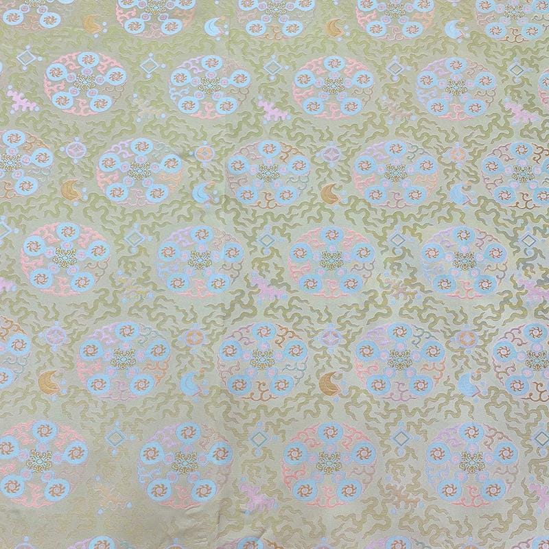 59"W Song Brocade Jacquard Fabric: Tibetan Cheongsam Sewing Material - Poppylollipop