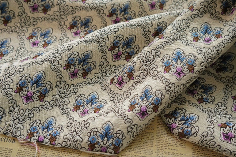 Chenille Upholstery Fabric: 60"W Palace Pattern Sewing Material